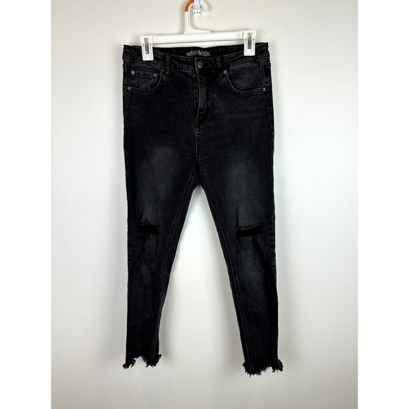 Pre-Loved Wild Fable Black Stonewashed High Rise Skinny 8 - Picture 1 of 7